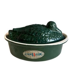 Chasseur French Duck‎ Enameled Cast iron 1.25 QT Casserole baking Dish Green